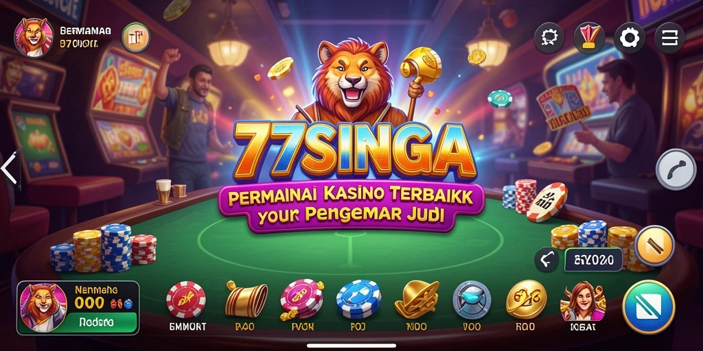 Screenshot permainan Kasino 77SINGA yang menarik dan interaktif.