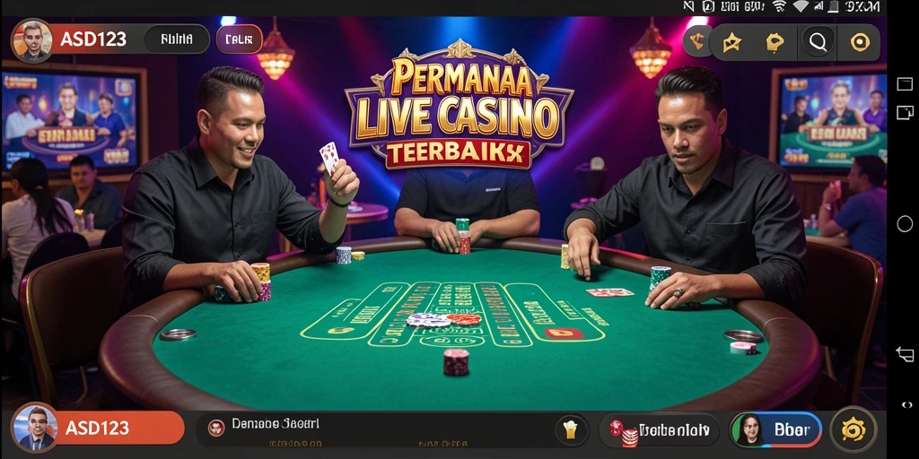 Tampilan gameplay Live Casino yang mendebarkan di ASD123.
