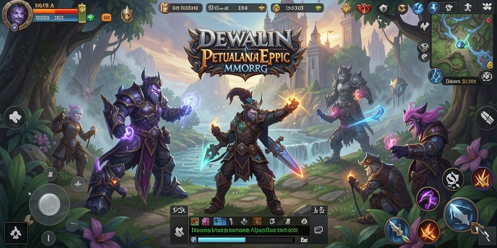 Screenshot gameplay DEWALIN menampilkan aksi mendebarkan dalam petualangan MMORPG.