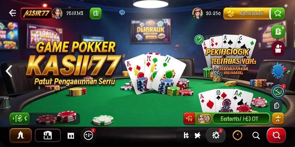 Screenshot gameplay KASIR777 yang menampilkan aksi Poker mendebarkan.