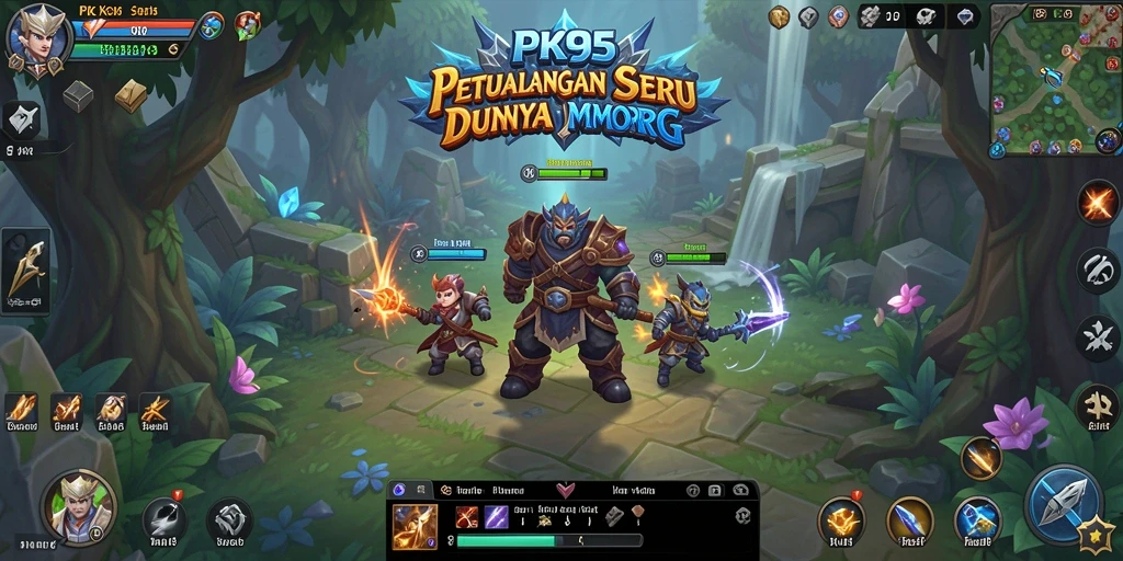Tampilan gameplay menegangkan dalam dunia MMORPG PK95.